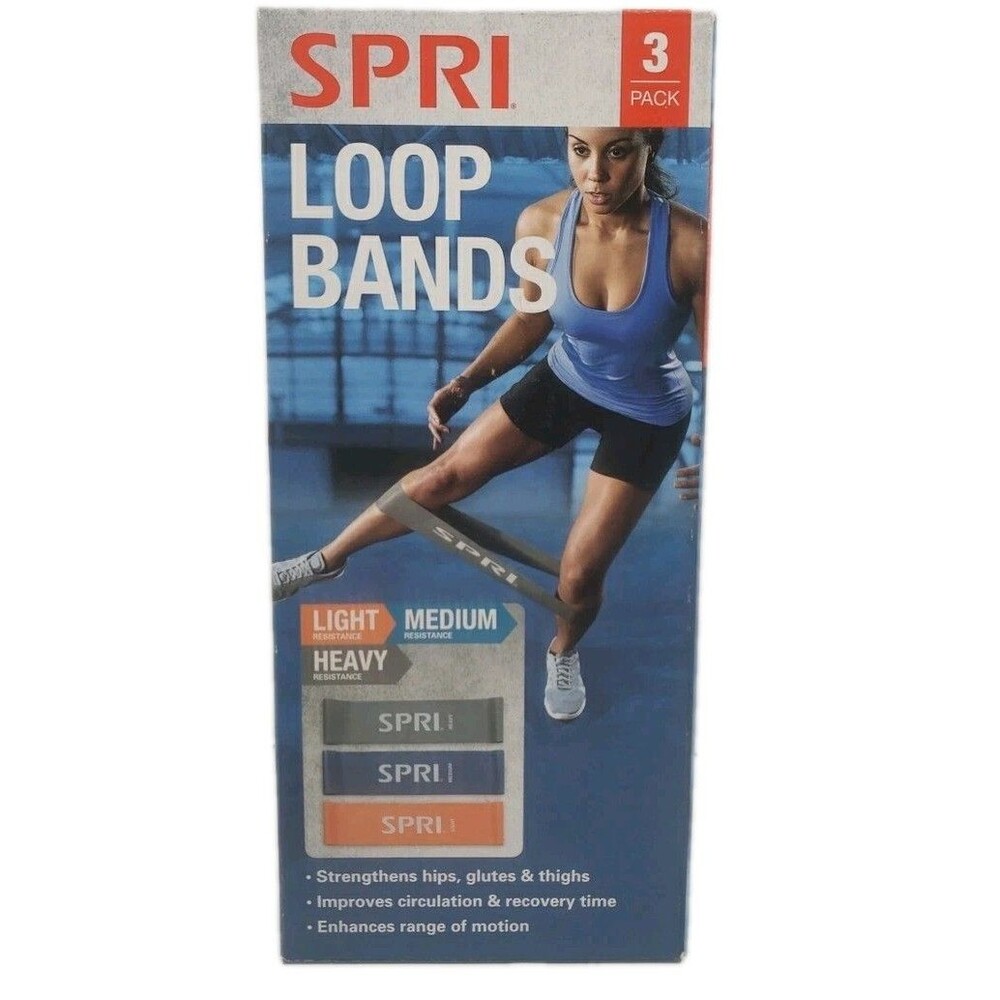SPRI Loop Bands Resistance Exercise Stretch Toning Light Med Heavy New Open Box